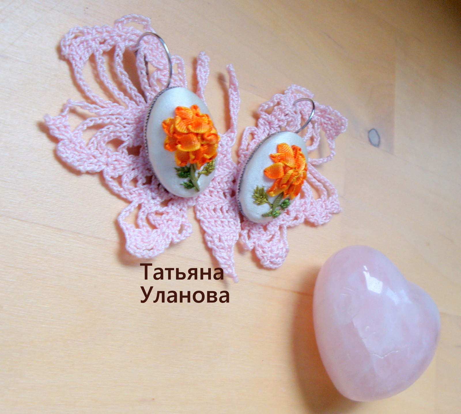 I'm back with earrings - My, Needlework, Needlework without process, Longpost, Earrings, Embroidery, Miniature, Decoration, Handmade