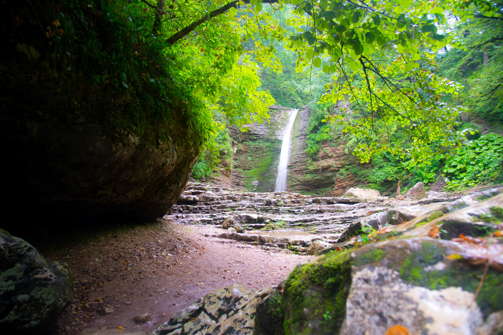 Nature of the Krasnodar Territory. Rufabgo waterfalls. - My, Nature, The mountains, Waterfall, Relaxation, Summer, Краснодарский Край, Forest, Longpost, Republic of Adygea