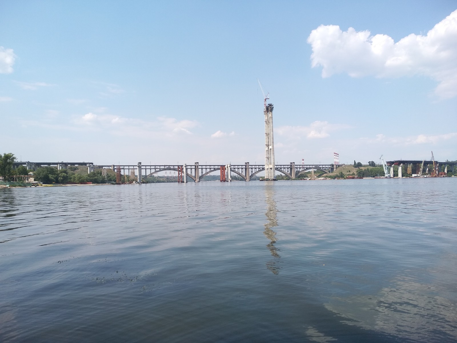 Just a photo from the shore of Khortitsa island, part 2 - My, , River, Dnieper, Zaporizhzhia, Bridge, Longpost, The photo, Khortytsia