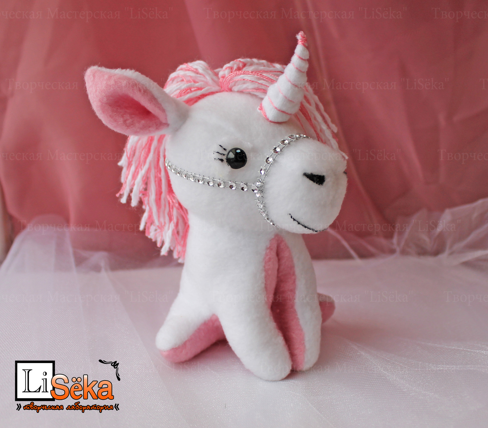 Pink unicorn. Soft toy. - My, Soft toy, Unicorn, , Author's toy, Handmade, Longpost