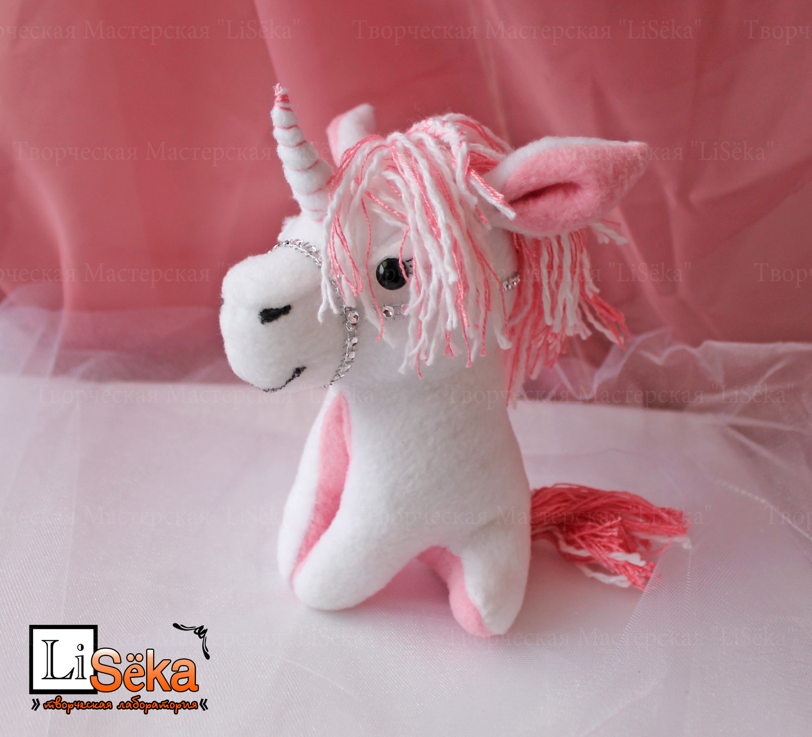 Pink unicorn. Soft toy. - My, Soft toy, Unicorn, , Author's toy, Handmade, Longpost