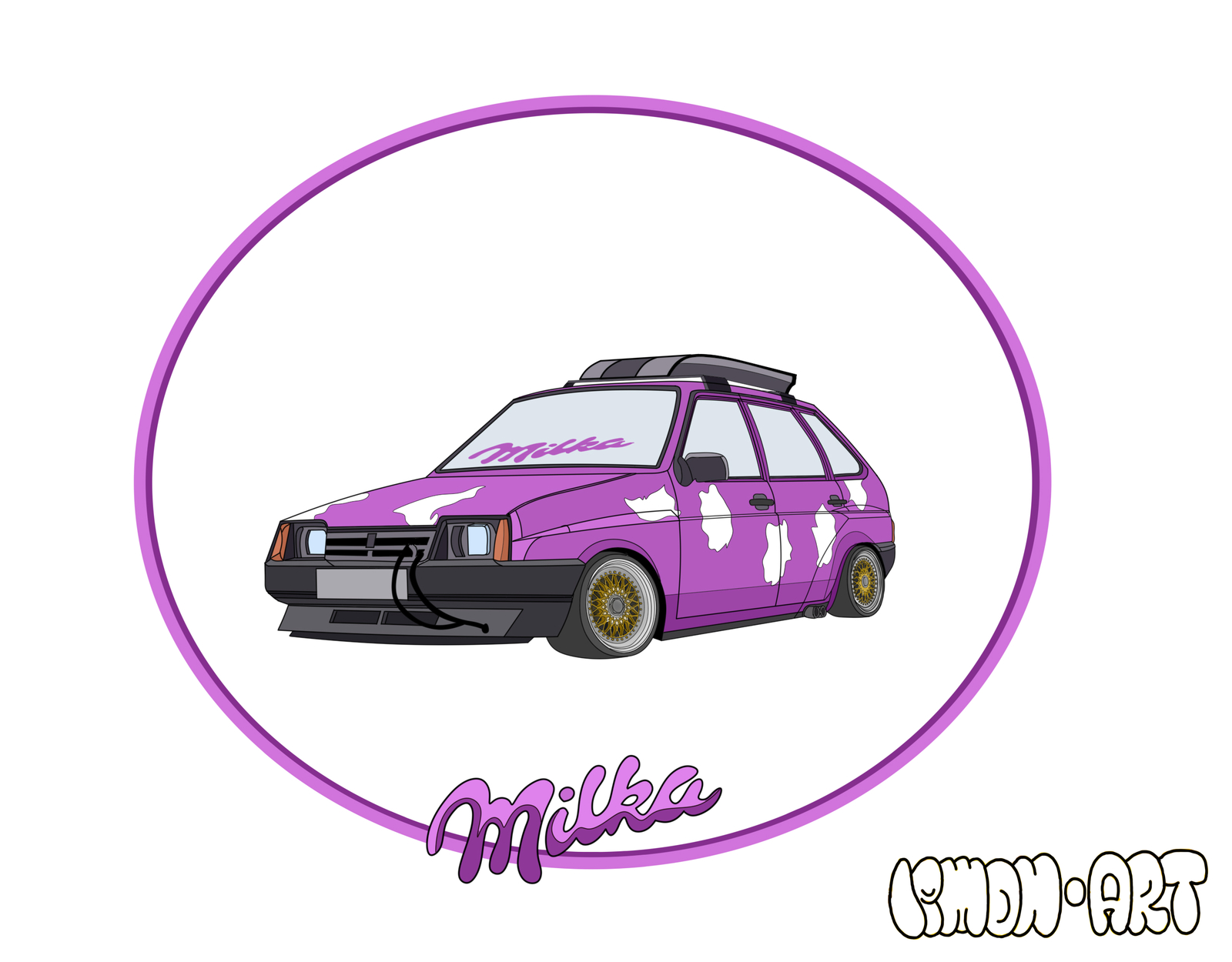 LEMON ART-2108 MILKA - Моё, Авто, Рисунок