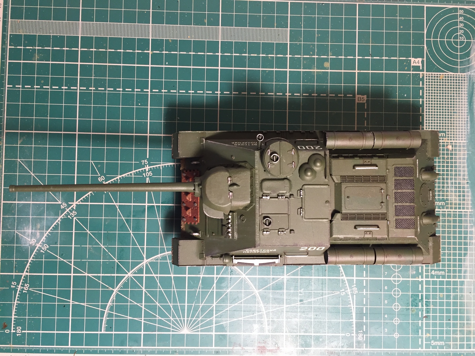 SU-100 from Zvezda in 1:35 scale - My, Su-100, Stand modeling, Modeling, 1:35, Painting, the USSR, Longpost