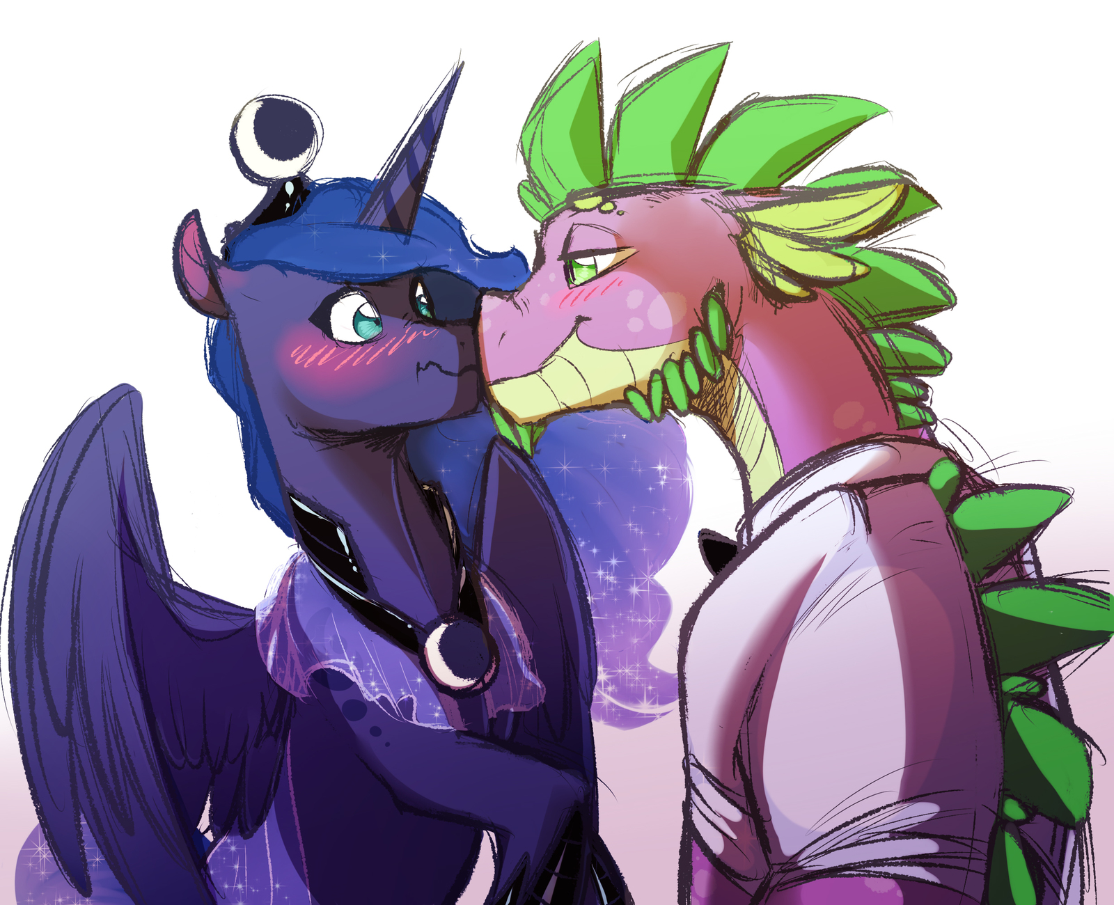 Accidentally in Love - My little pony, Princess luna, Spike, Shipping, PonyArt