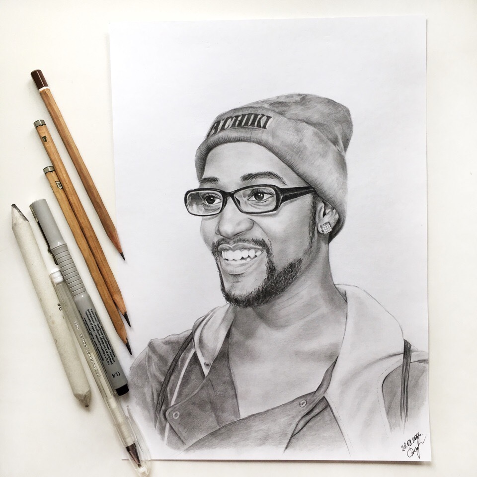 Portrait #6 - My, Drawing, Portrait, Black and white, Art, Art, , Pencil drawing, Pencil