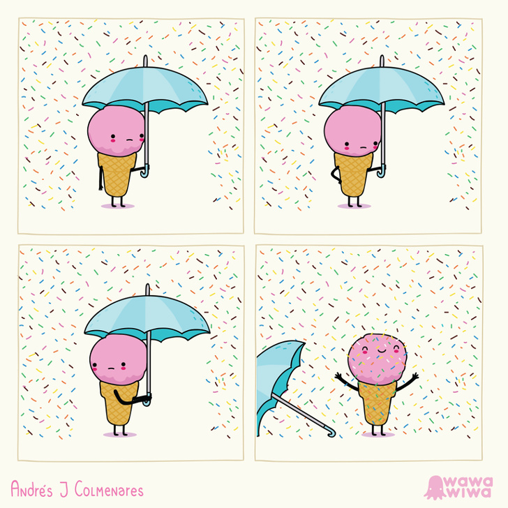 Colombian self-taught illustrator draws comics that combine cuteness and sarcasm - Sarcasm, Picture with text, Humor, Longpost