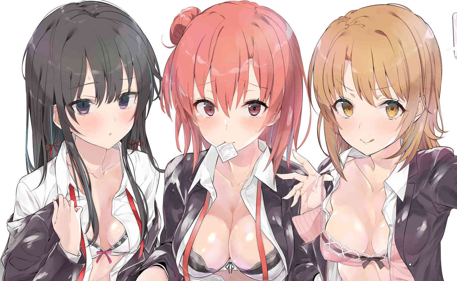 Which one will you choose?) - NSFW, Anime art, Oregairu, Yukino Yukinoshita, Yuigahama Yui, Isshiki Iroha