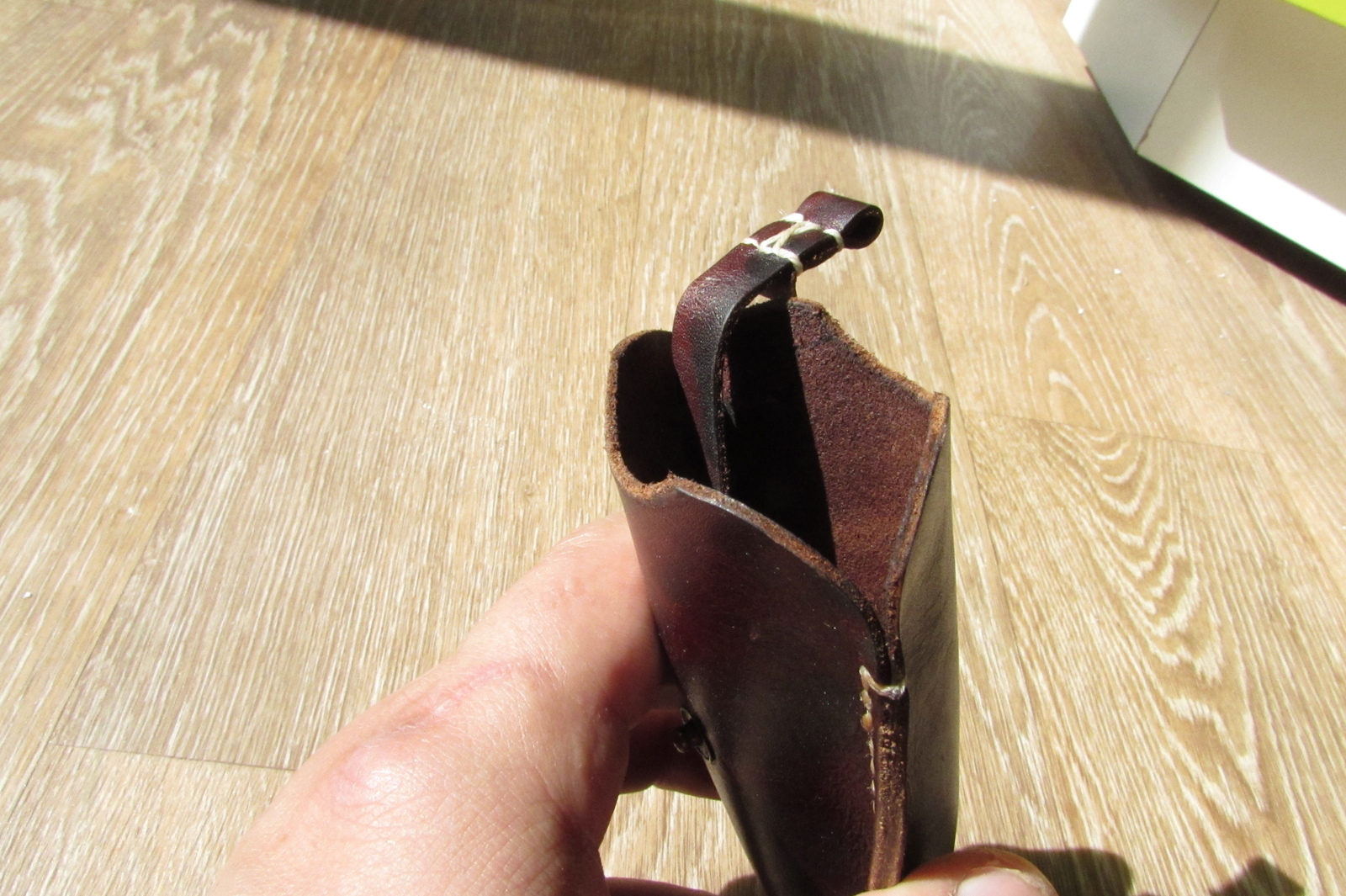 Key holder made of leather for a good person. - My, Leather products, Leather, Housekeeper, Presents, With your own hands, Needlework without process, Longpost