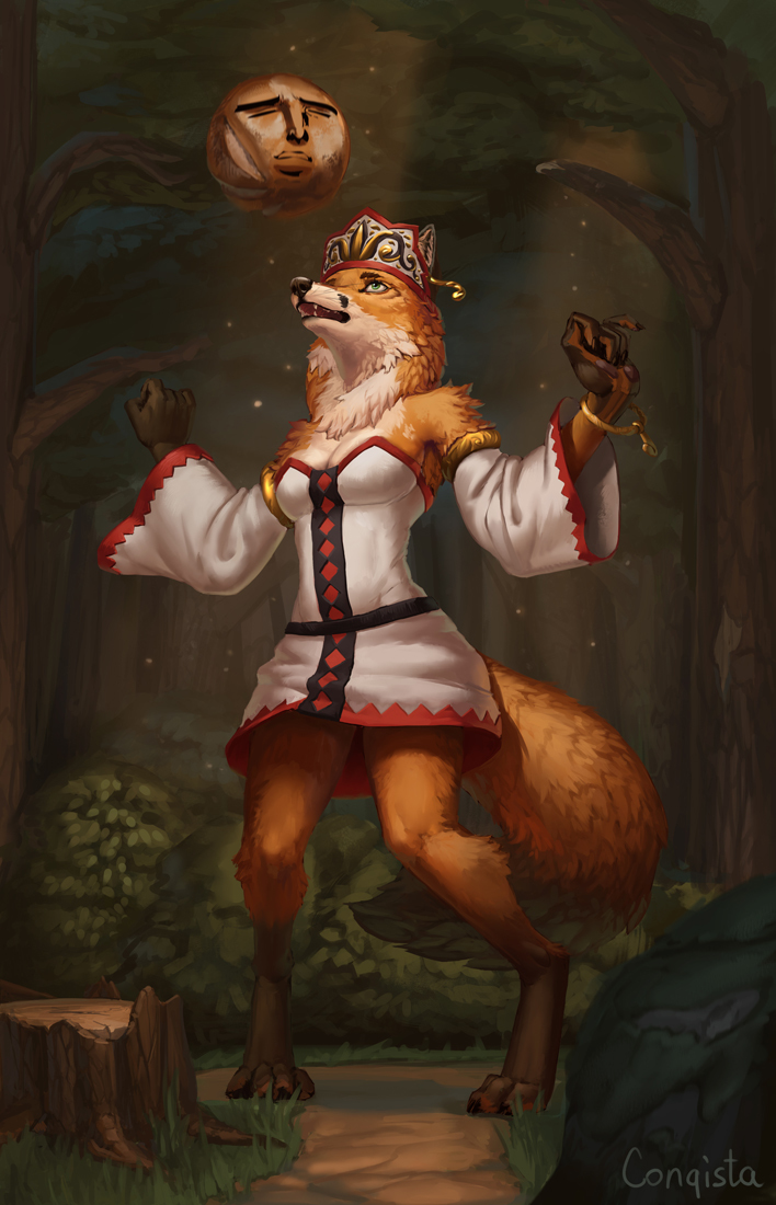 Chanterelle - My, Furry, Art, Anthro, Conqista, Fox, Gingerbread man