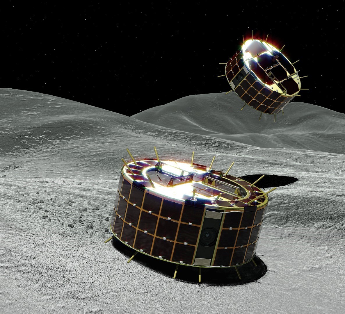 The Japanese interplanetary station Hayabusa-2 dropped 2 probes on the surface of the asteroid Ryugu - Hayabusa-2, Ryugu, Asteroid, Longpost