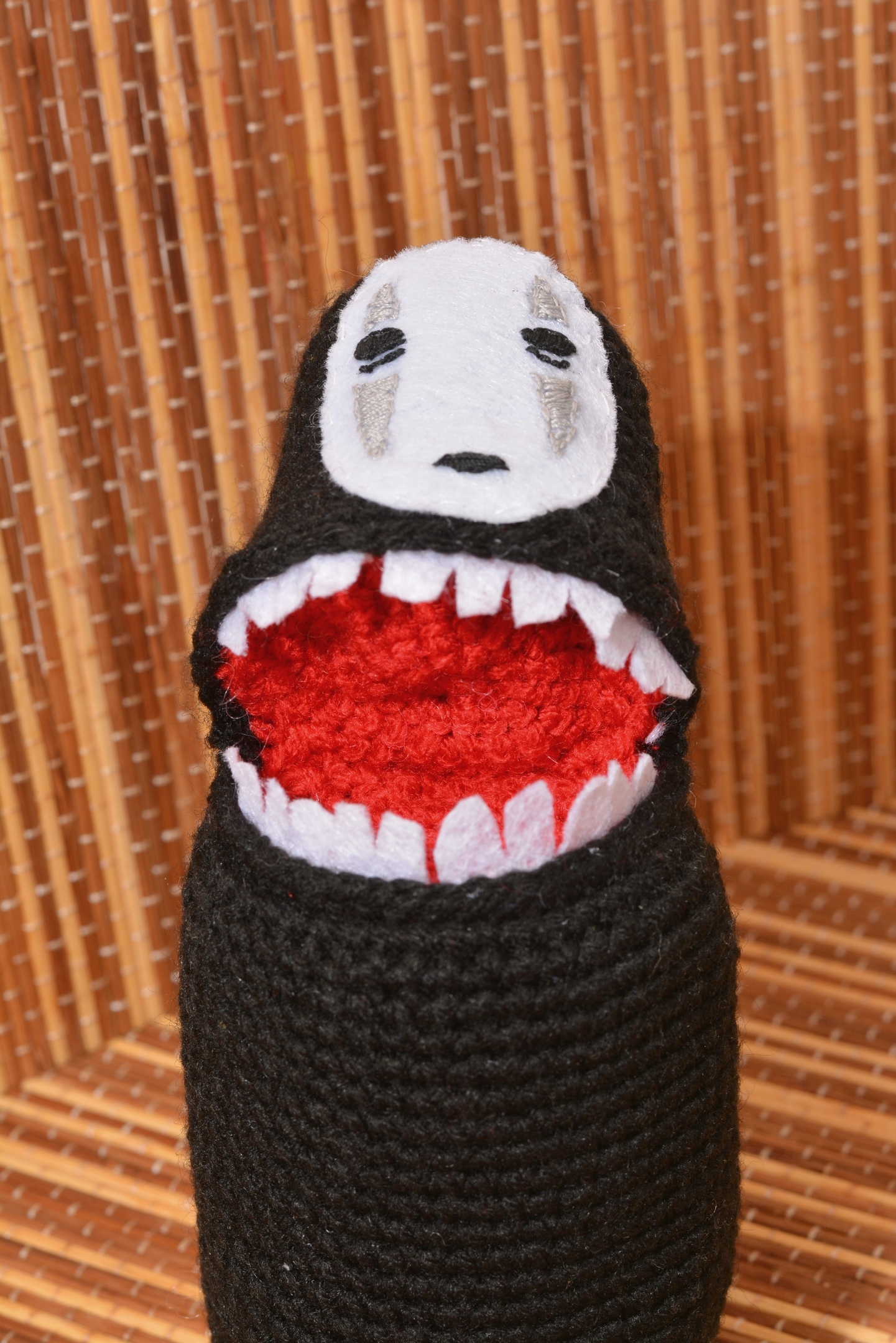 Faceless god Kaonashi crochet - Needlework without process, Crochet, Hook, Anime, Longpost, Kaonashi
