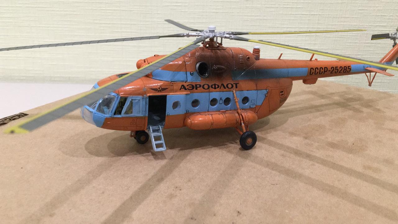 Ми-8МТ в полярной окраске/ Hobby Boss - Моё, Стендовый моделизм, Авиация, Модели, Длиннопост