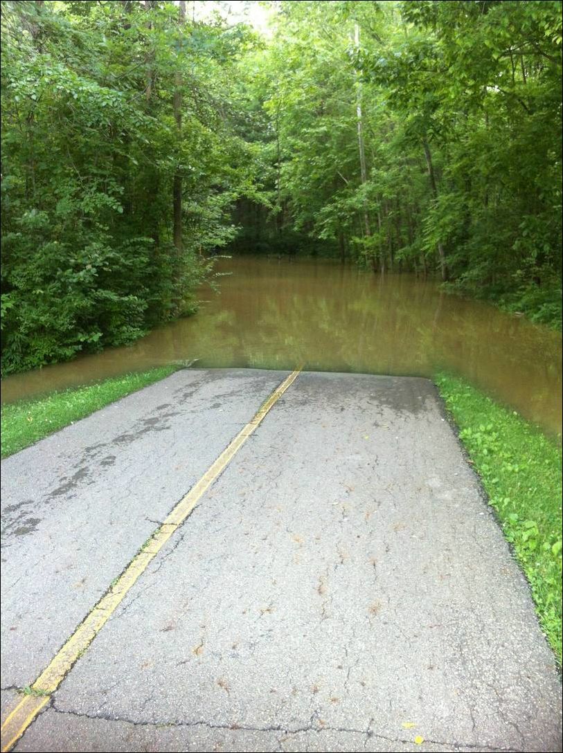 Is your car capable of quickly transforming into a boat? - Road, Asphalt, Water, River