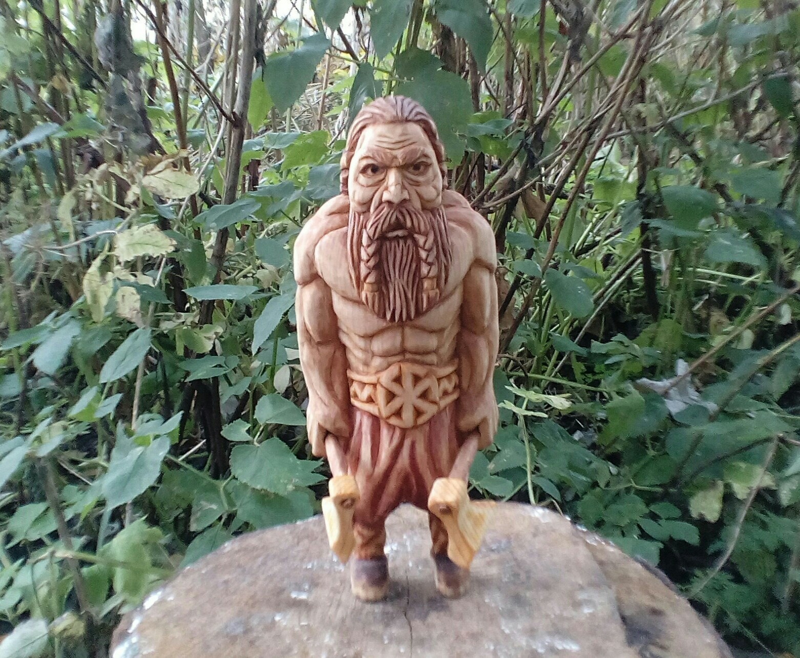 PERUN, linden material, height 20cm. - My, Wood carving, Slavic mythology, Perun