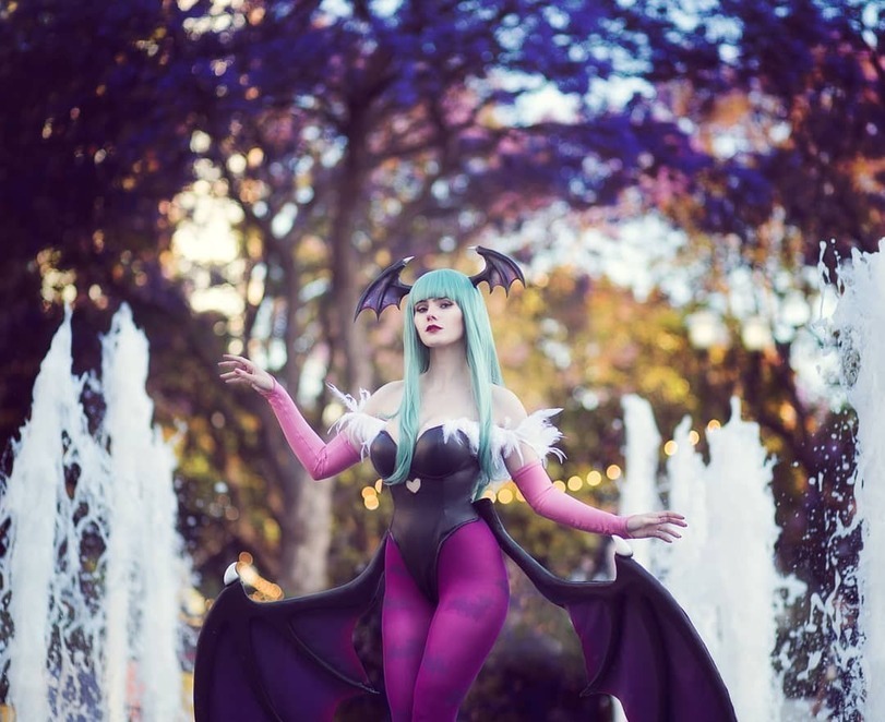 Cosplay Morrigan Aensland (Darkstalkers) [Emily Aurelia] - Косплей, Darkstalkers, Morrigan Aensland, Сиськи, Аниме, Длиннопост