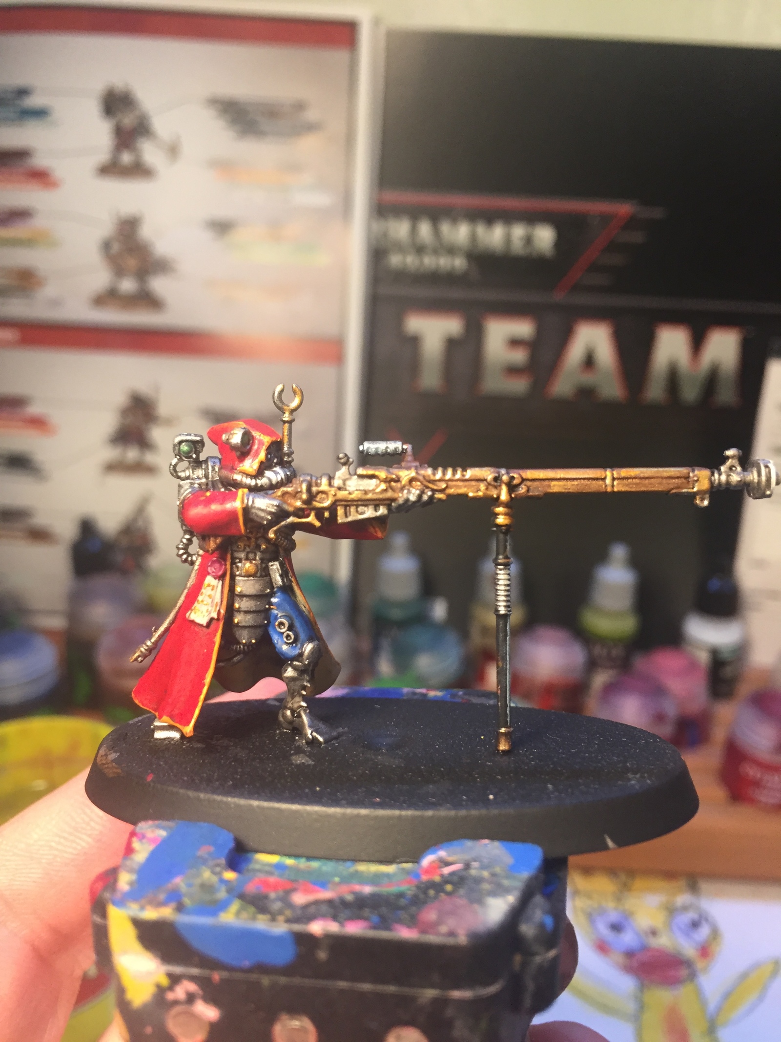 Arquebusier huntsman - My, Warhammer 40k, Painting miniatures, Adeptus Mechanicus, Kill Team, Longpost