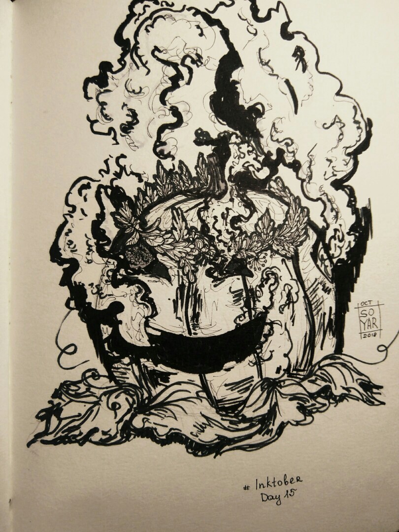 Intober. Я не сдаюсь - Моё, Inktober, Не художник, Длиннопост