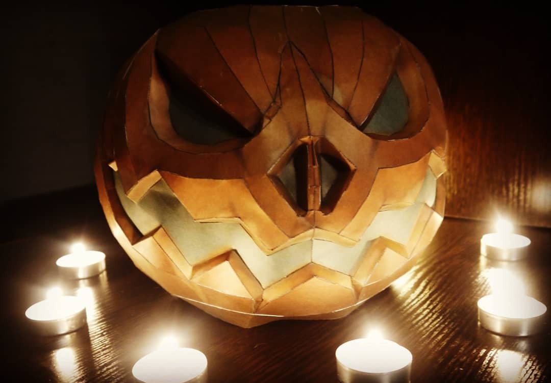 Paper Modeling: Halloween Pumpkin - My, Papercraft, Pumpkin, Halloween