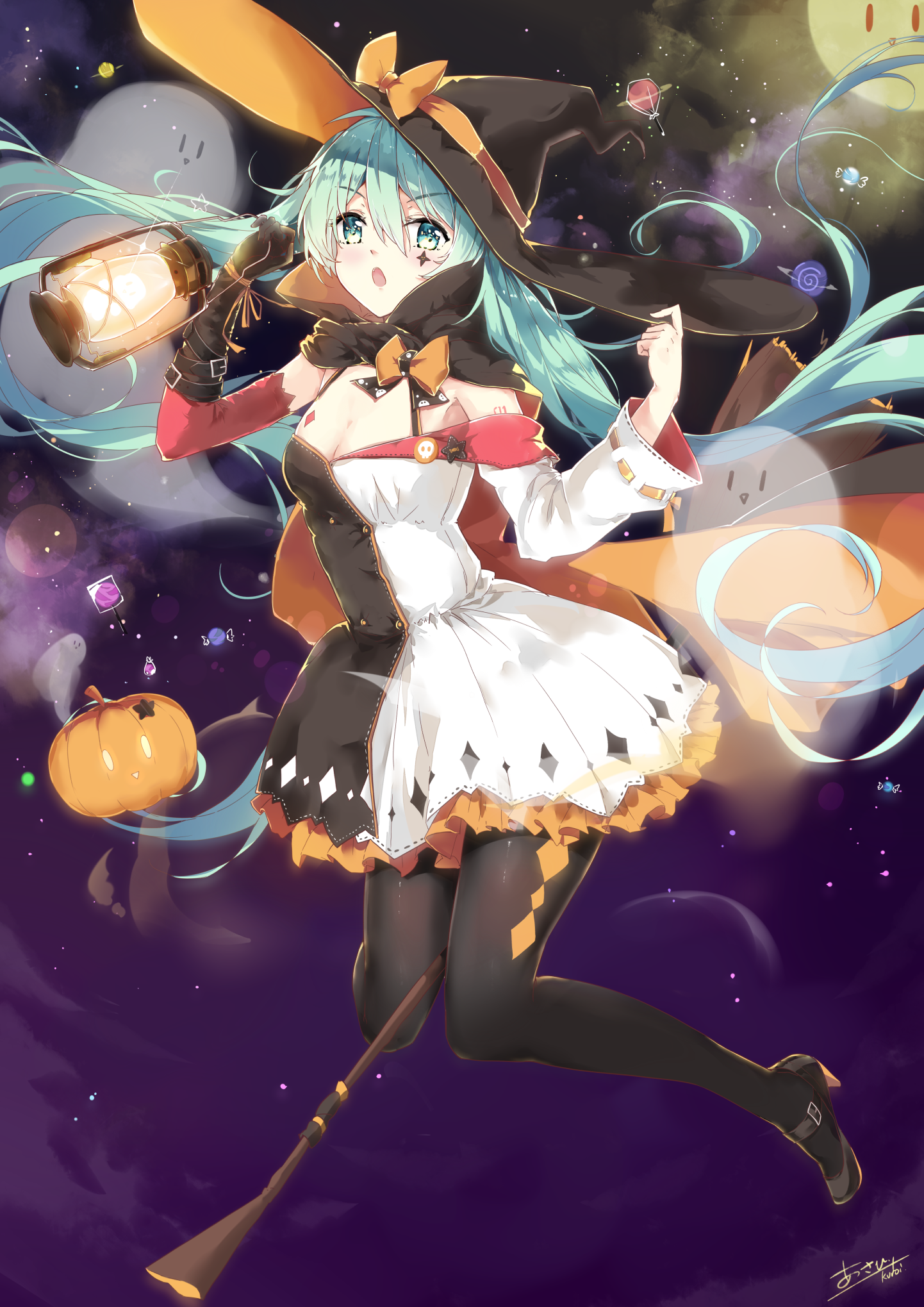 Witch - Hatsune Miku, Halloween, Vocaloid, Anime art, Art, Anime, Not anime