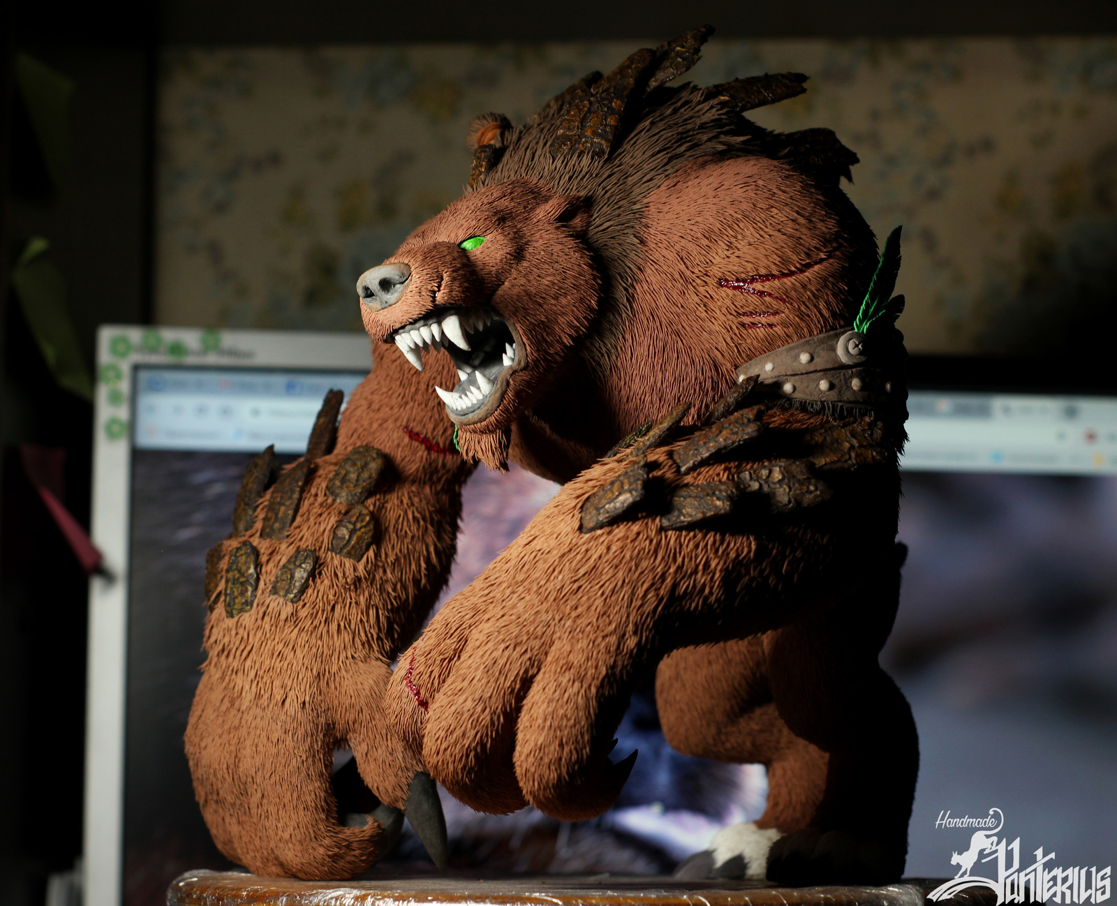 Might of the Grizzled Maw handmade figurine(World of Warcraft) - My, Druid, Wow, World of warcraft, Figurine, Handmade, The Bears, Warcraft, Longpost, Figurines