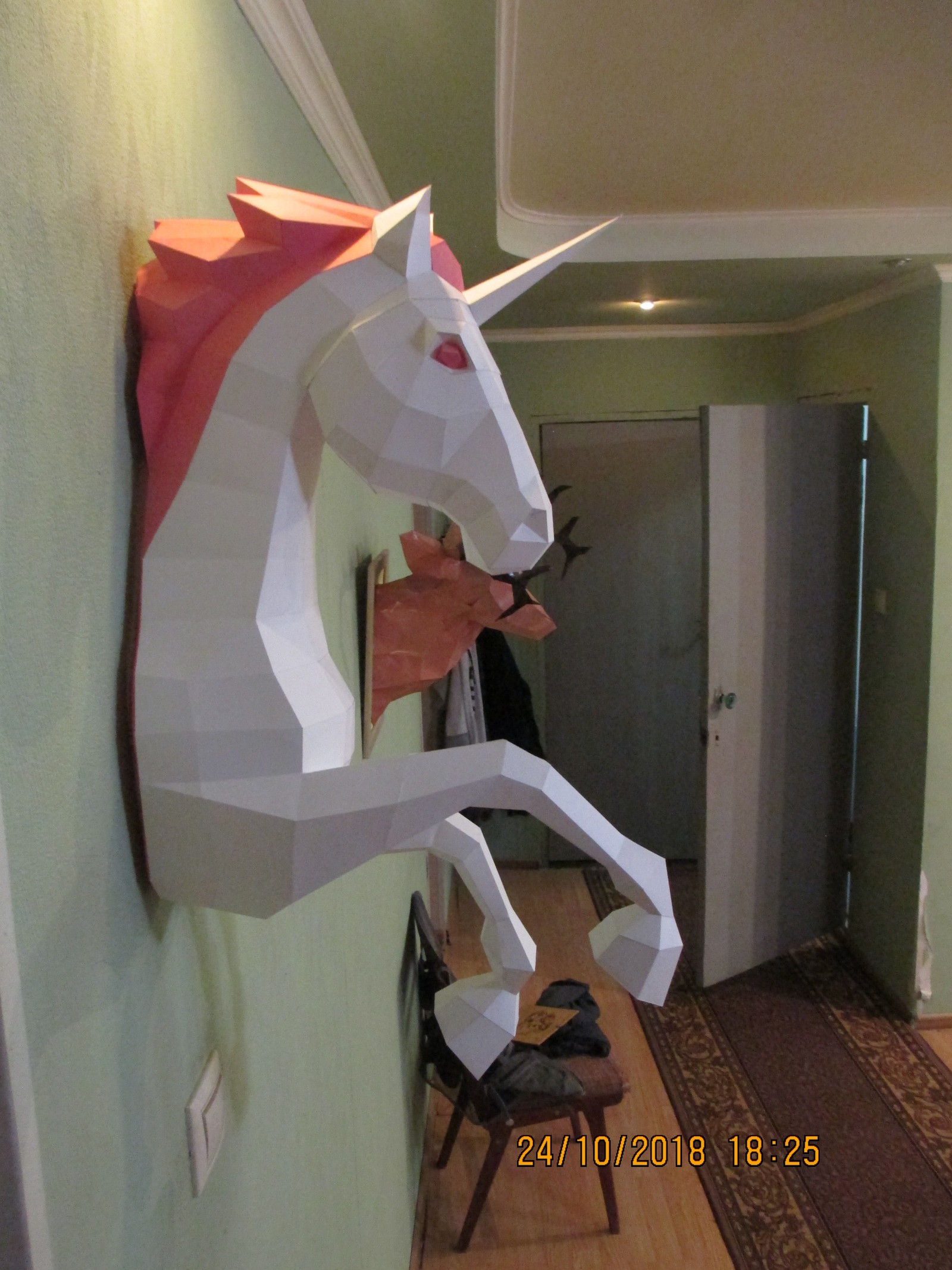 unicorn papecraft - My, Papercraft, Paper, Art, Unicorn, Longpost