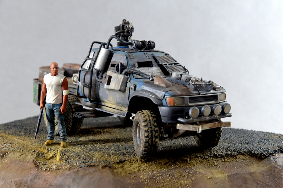 Miniature based on the movie Mad Max (Mad Max) - Crazy Max, Diorama, Miniature, Car modeling, Longpost