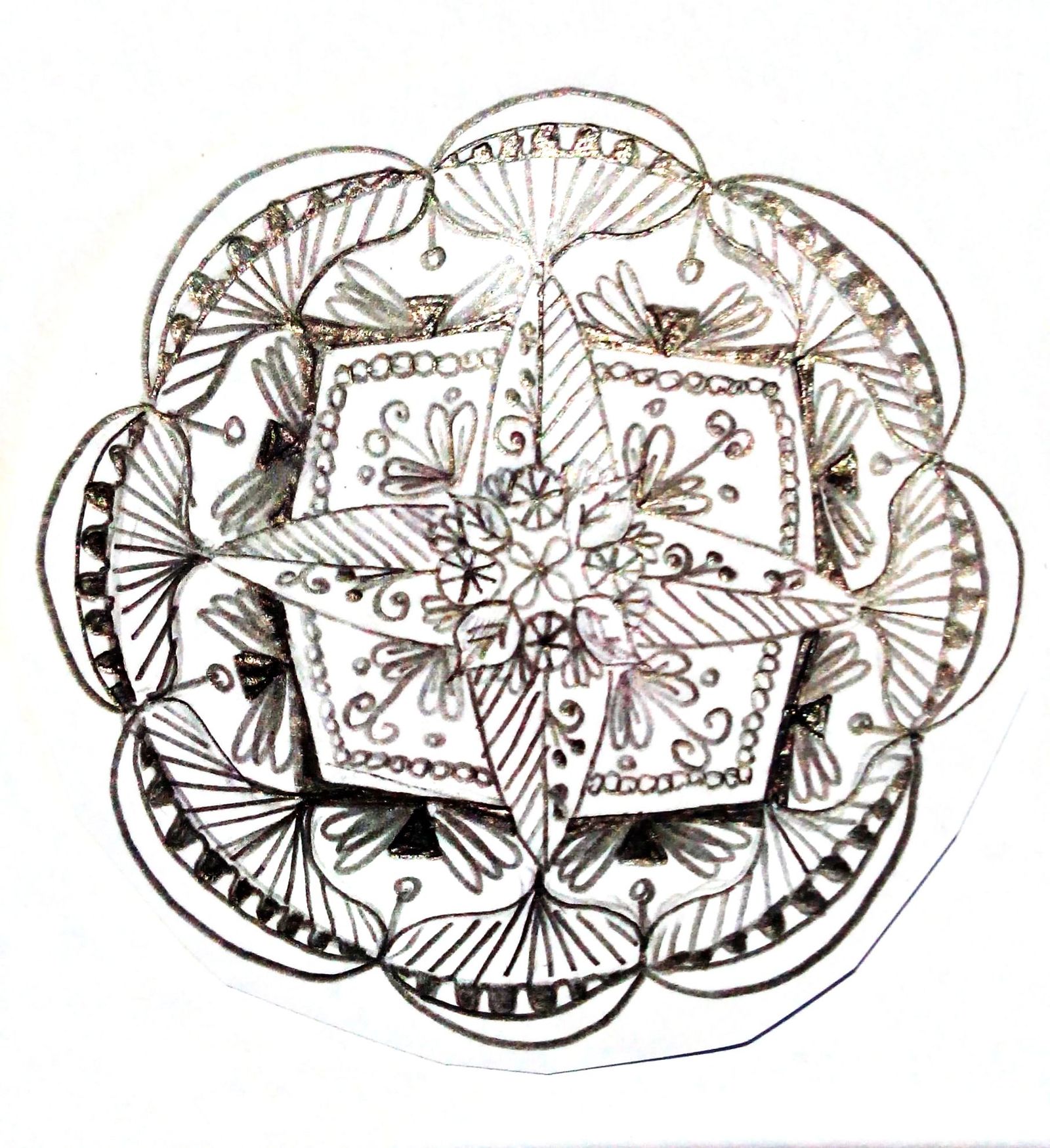 La.mandalas - My, Mandala, Black pen, Ball pen, Drawing, Just, Longpost