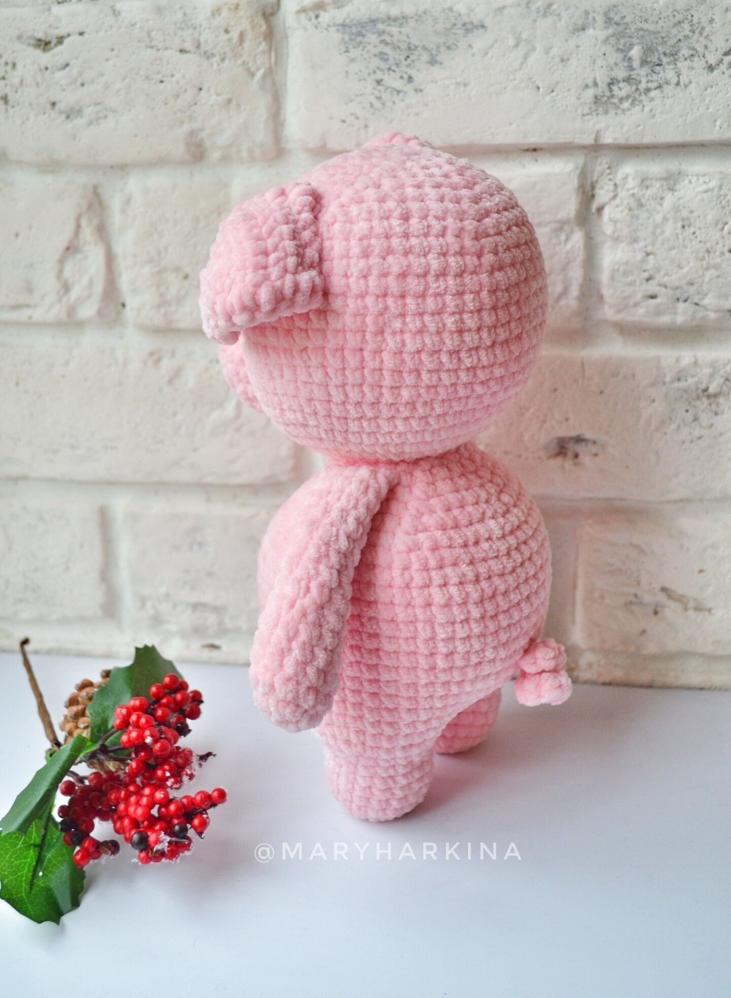 Handmade pig - My, Knitted toys, Pig year, Pig, Longpost