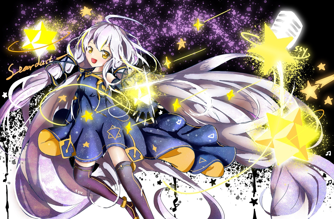 Let's light up the whole cosmos! - Anime, Not anime, Vocaloid, Stardust, Anime art