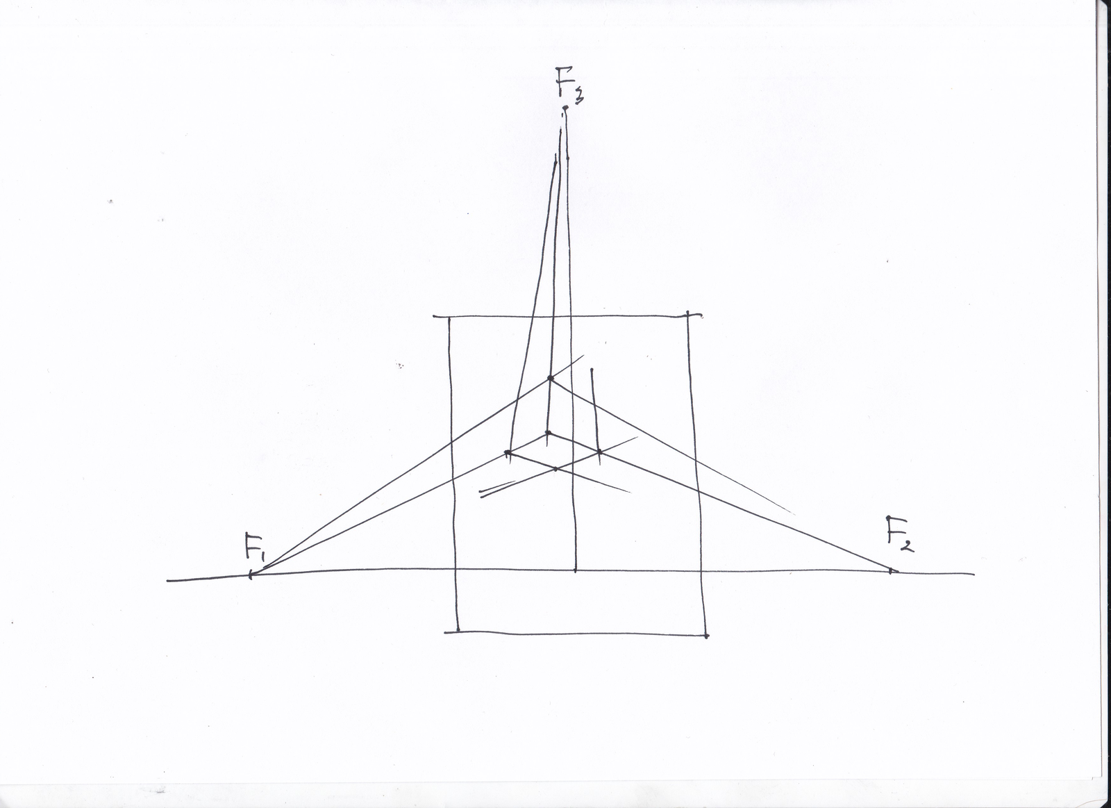 How to learn to draw? Perspective with three vanishing points. - My, Drawing lessons, Painting, Curved Line, Drawing, , Longpost, Video