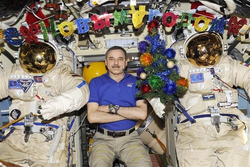 New Year in space - Space, ISS, New Year, Космонавты, Holidays, Longpost