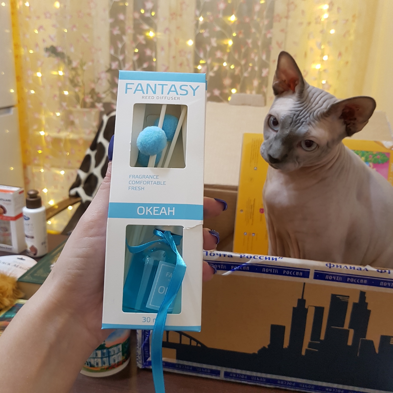 A gift from Tyumen to Moscow! Waited! - My, Gift exchange report, Gift exchange, Longpost, cat, Secret Santa