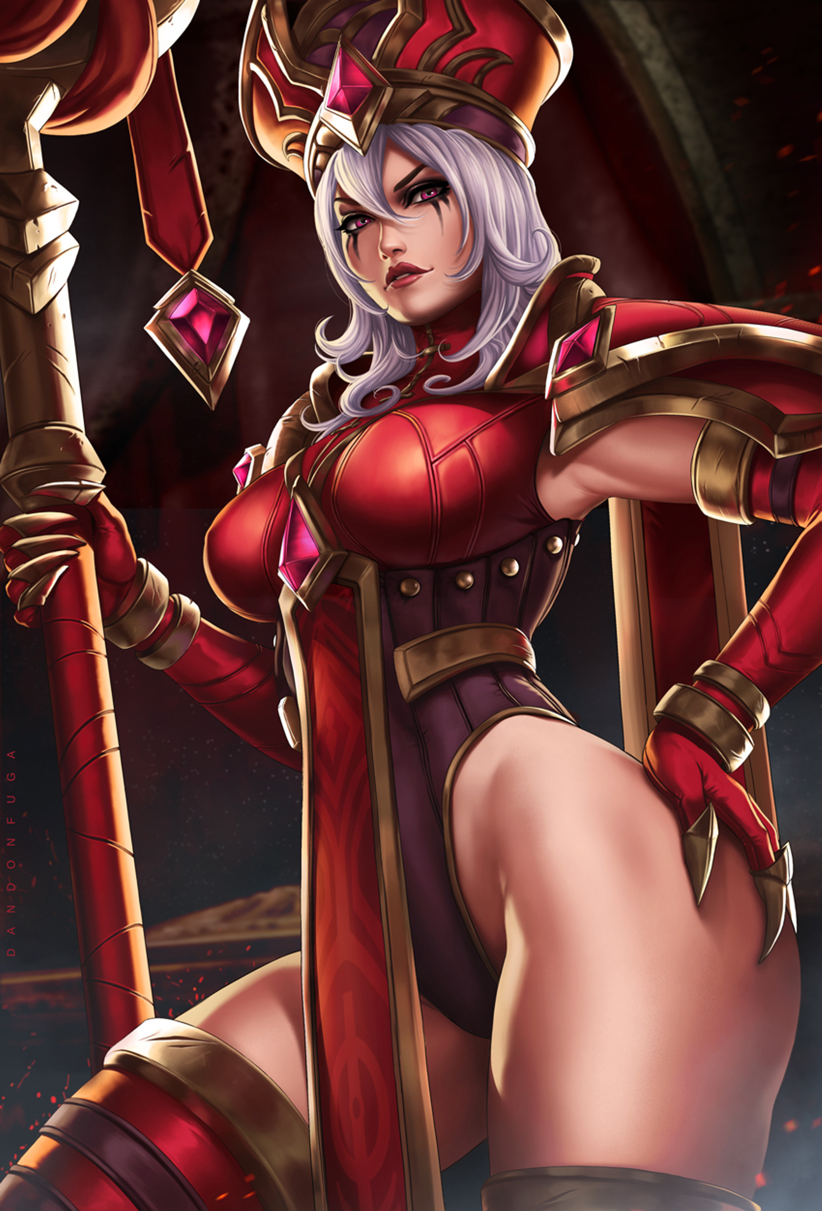 Sally Whitemane Art - Арт, Dandonfuga, HOTS, Warcraft, World of Warcraft, Whitemane, Sally Whitemane, Девушки, Вайтмейн, Алый орден