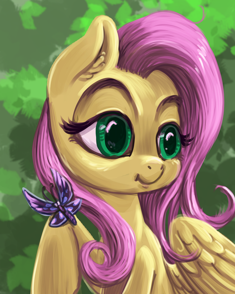 Flatty and butterfly - My little pony, Fluttershy, Kovoranu