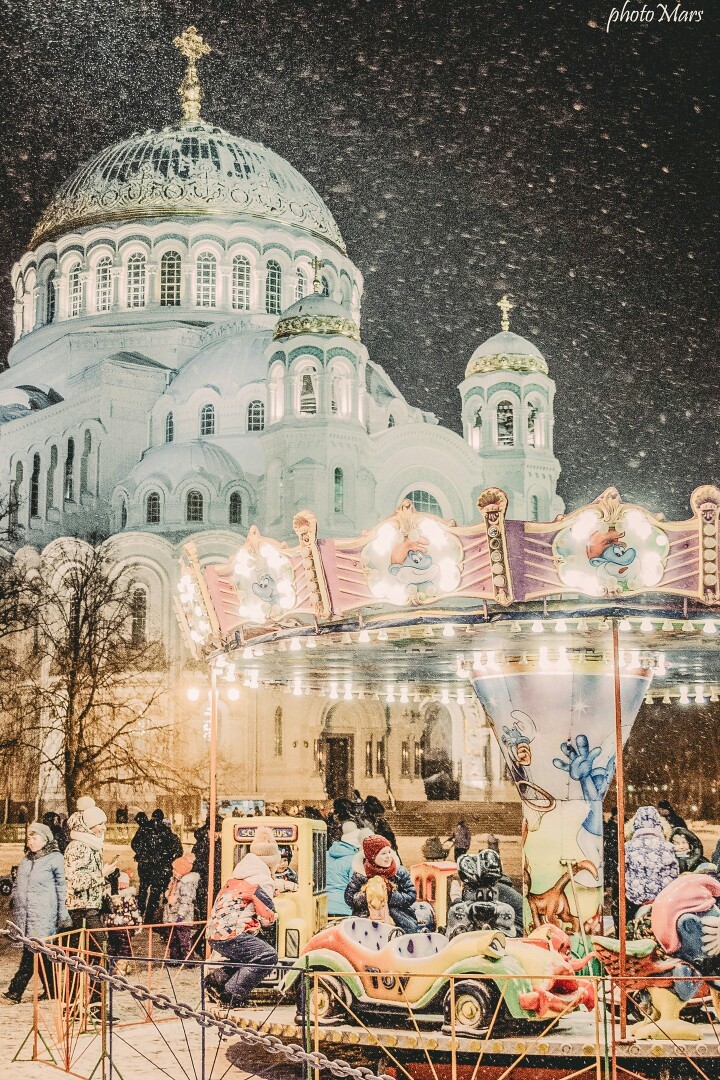 New Year's Eve Kronstadt - New Year, Kronstadt, Naval Cathedral of St. Nicholas