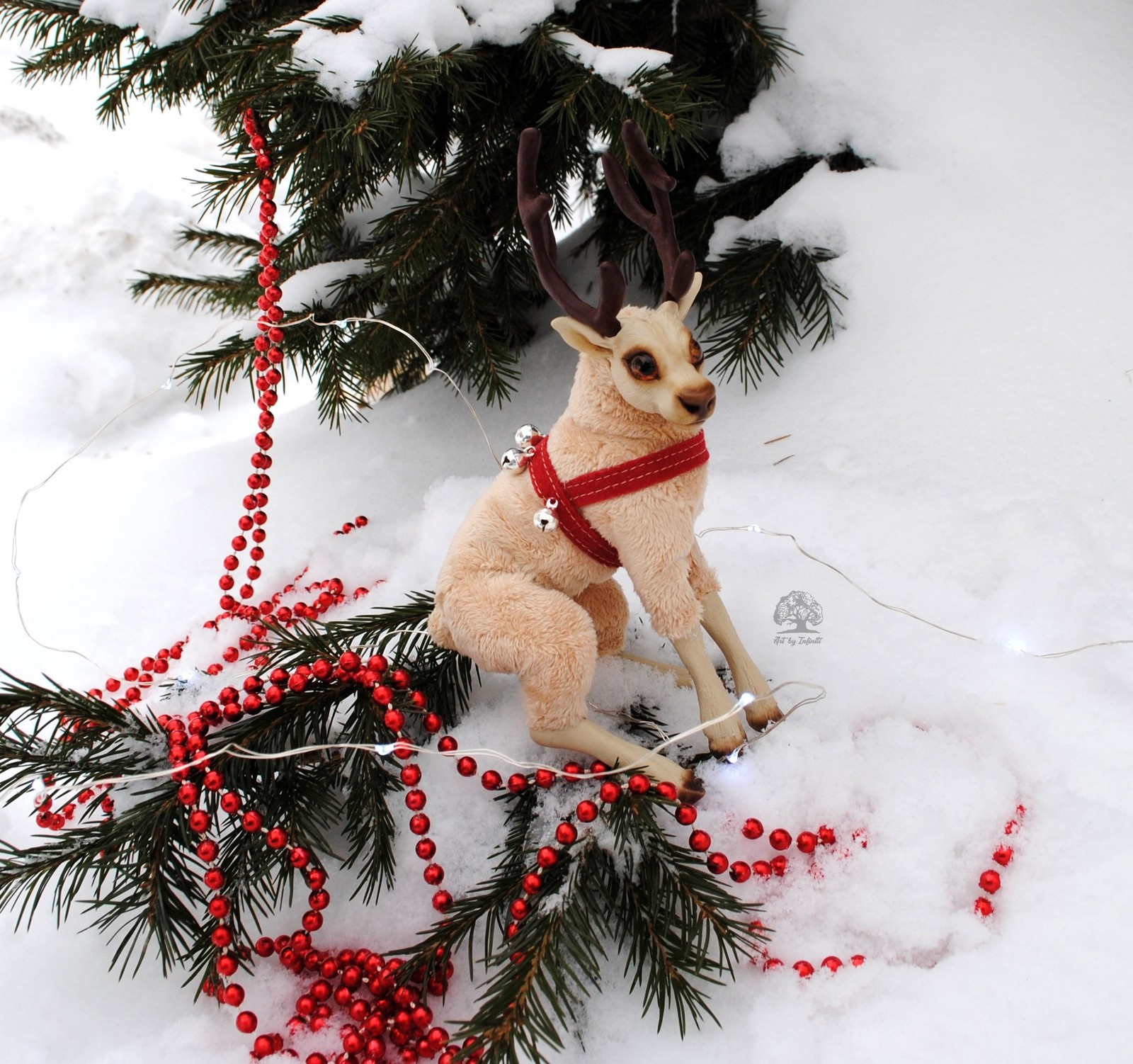 New Year's deer - My, Christmas, Deer, New Year, Polymer clay, Collectible figurines, Presents, Festive table, Longpost, Deer