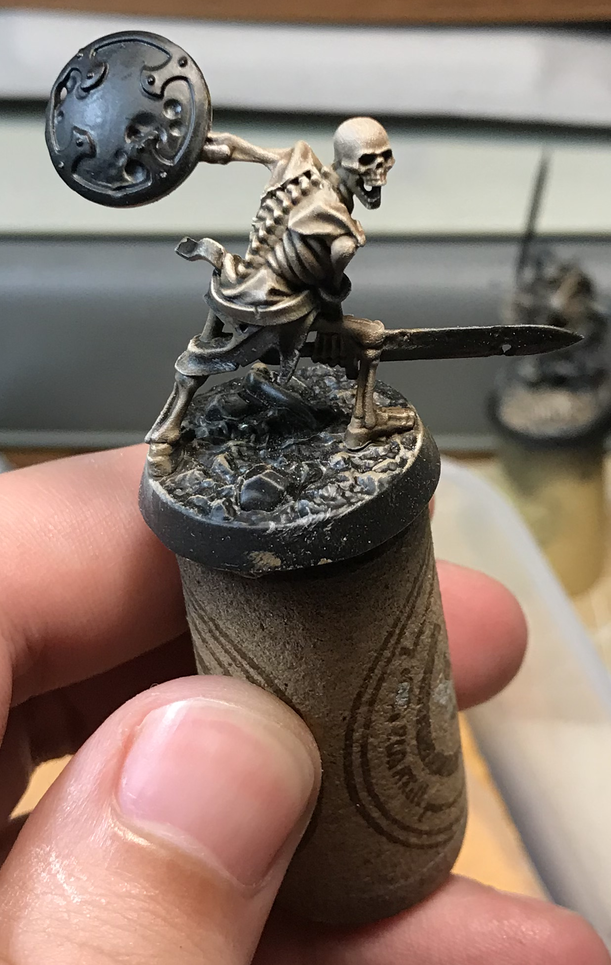 Как покрасить кости скелетов/ How to paint skeletons' bones - Моё, Wh painting, Sepulchral Guard, How to Paint Warhammer Figures, Bones, Shadespire, Покраска миниатюр, Длиннопост