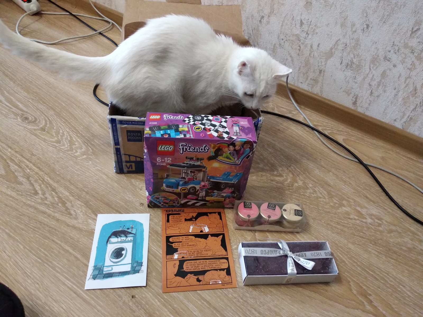 Gift from Krasnodar to Krasnodar) - My, Gift exchange report, Gift exchange, New Year, Longpost, Secret Santa, cat