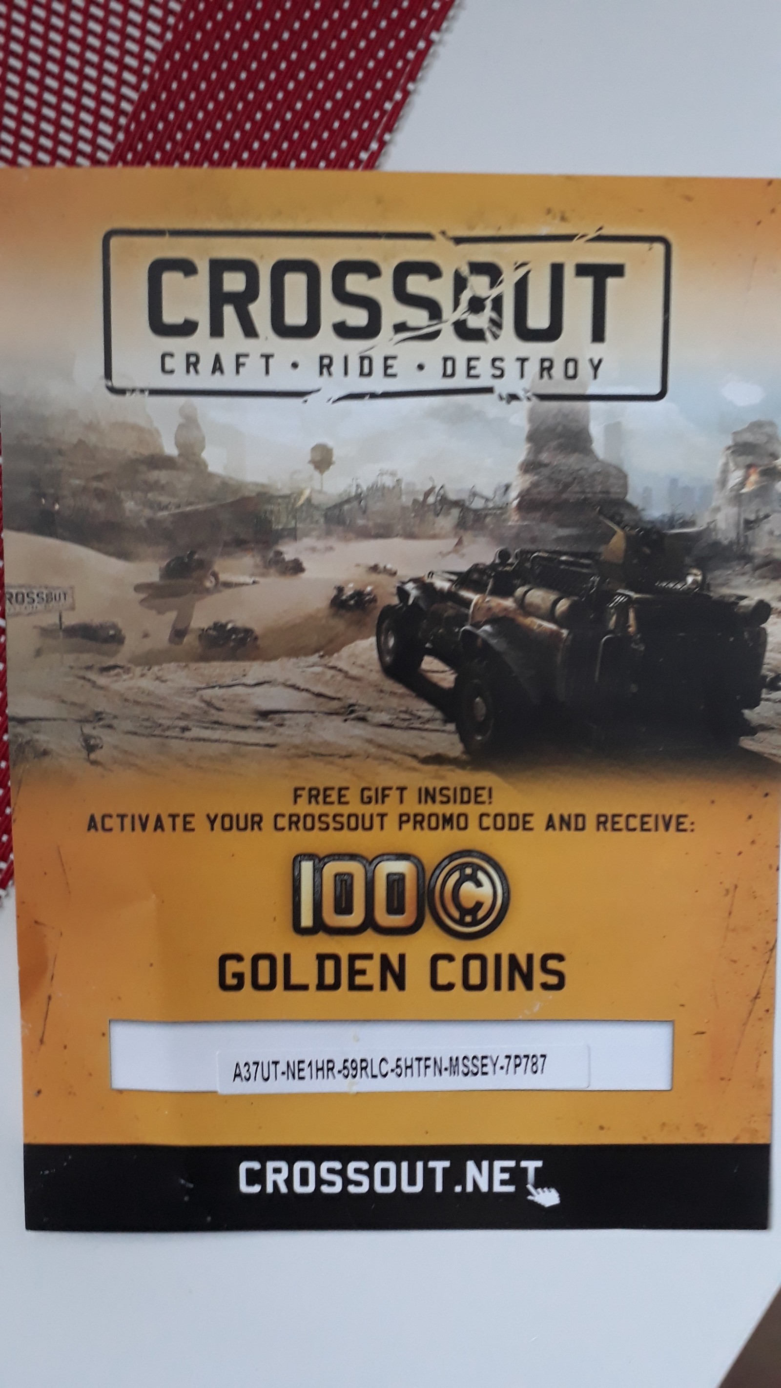 Crossout - Freebie, The code, Crossout