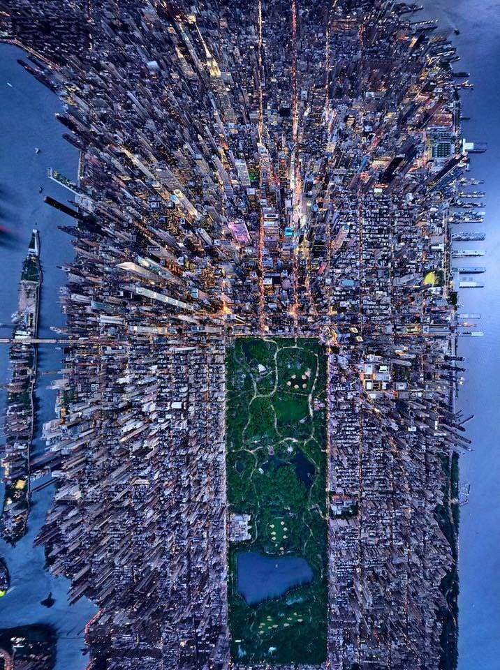 Manhattan, borough of New York, aerial view - New York, The photo, Aerial photography, Drone, Height, beauty, Manhattan