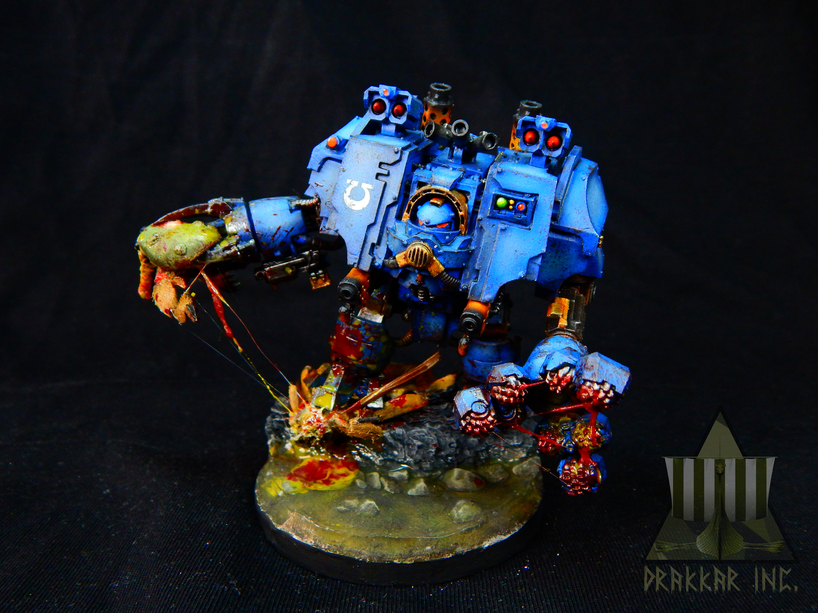 Ironclad Dreadnough - Моё, Warhammer 40k, Wh painting, Wh miniatures, Миниатюра, Покраска миниатюр, Ultramarines, Нургл, Длиннопост, Насекомые