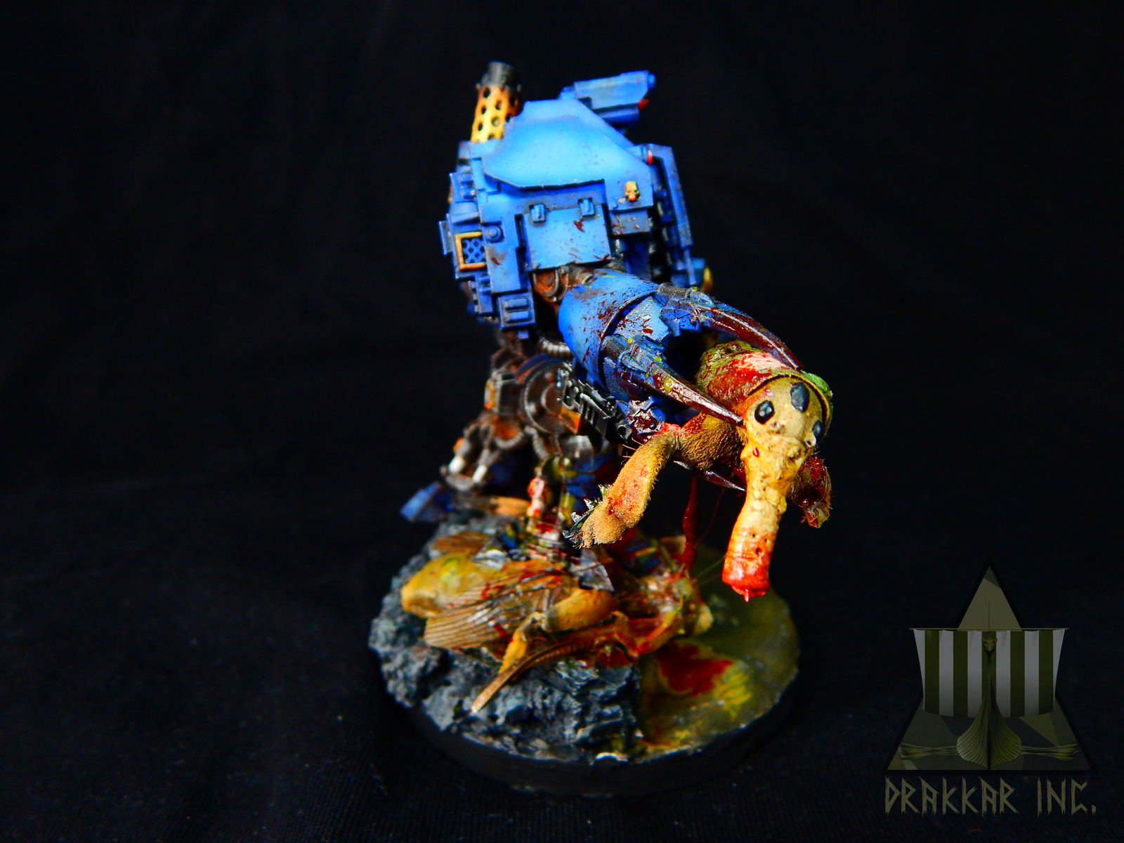 Ironclad Dreadnough - My, Warhammer 40k, Wh painting, Wh miniatures, Miniature, Painting miniatures, Ultramarines, Nurgle, Longpost, Insects