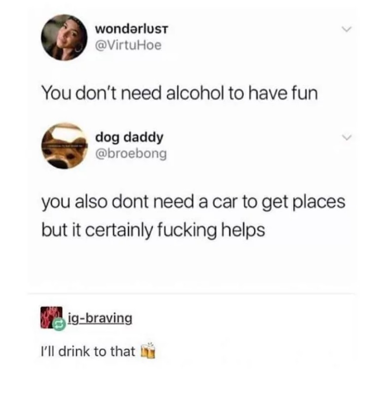 You don't need alcohol to have fun - Alcoholism, Problem, Alcoholics, Translation, 9GAG, Screenshot