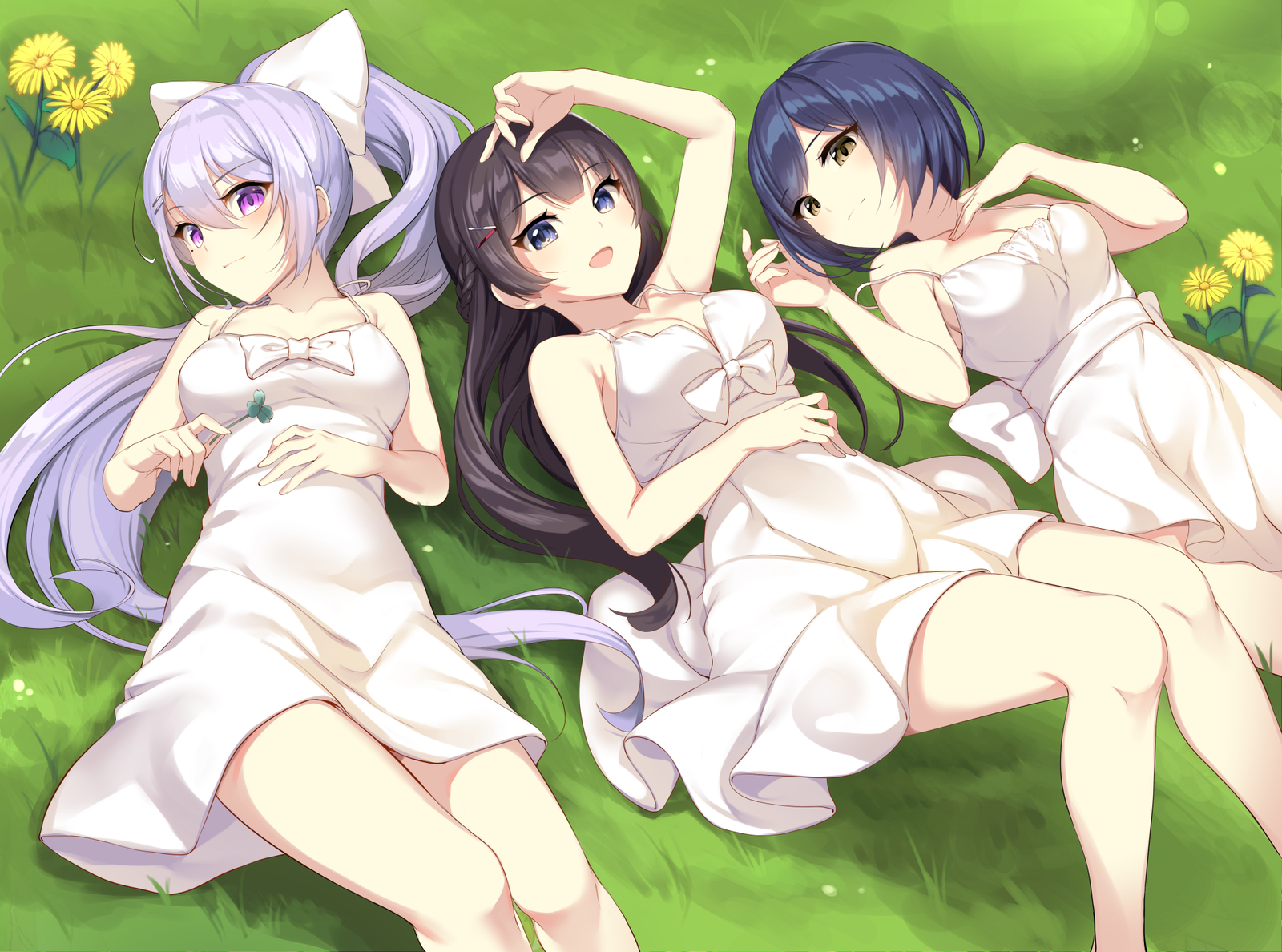 Kaede, Rin and Mito - Anime, Anime art, Nijisanji, Kaede Higuchi, Shizuka rin, Tsukino Mito