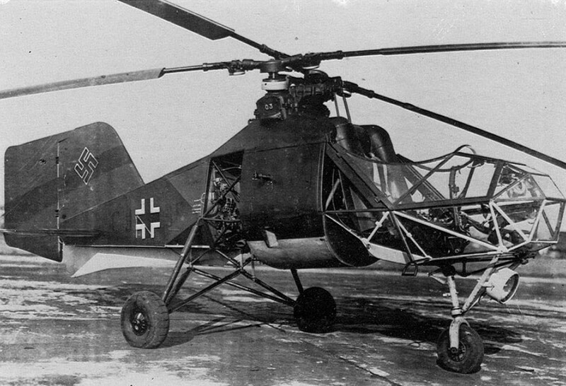 Fl.282 Kolibri Hummingbird - light German helicopter - Luftwaffe, Longpost, Aviation, Helicopter, The Second World War