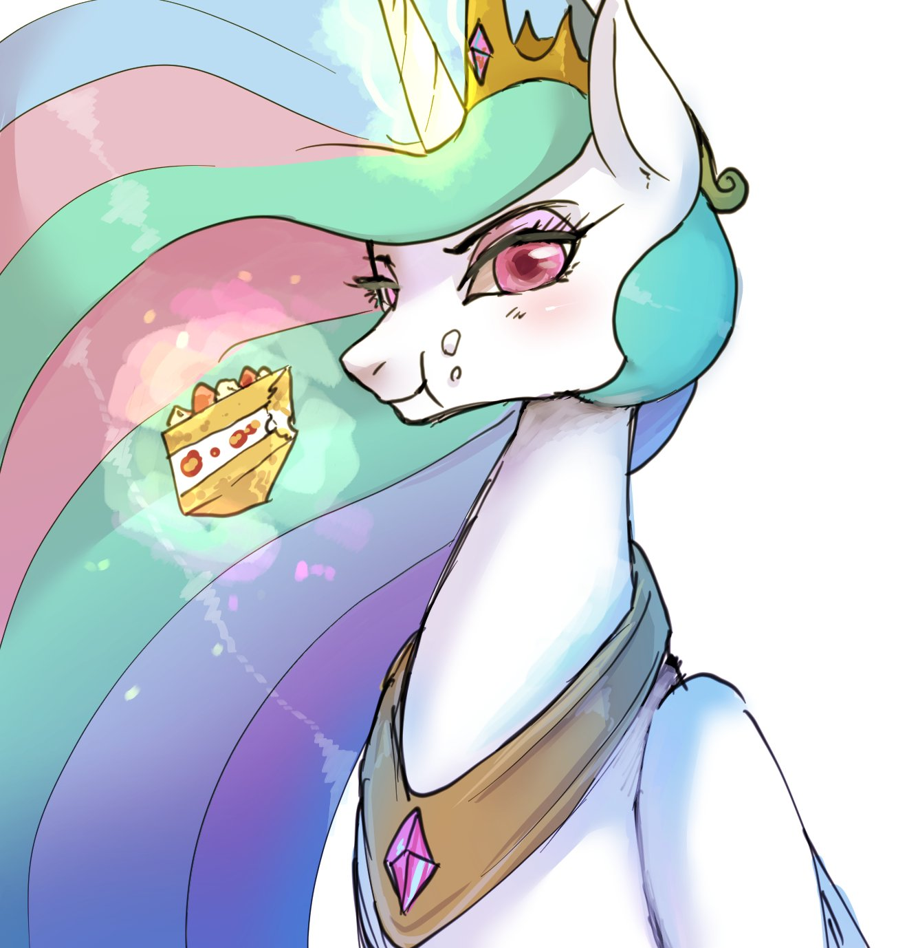 Тортик хоteaшь? - My Little Pony, Princess Celestia, Hosikawa