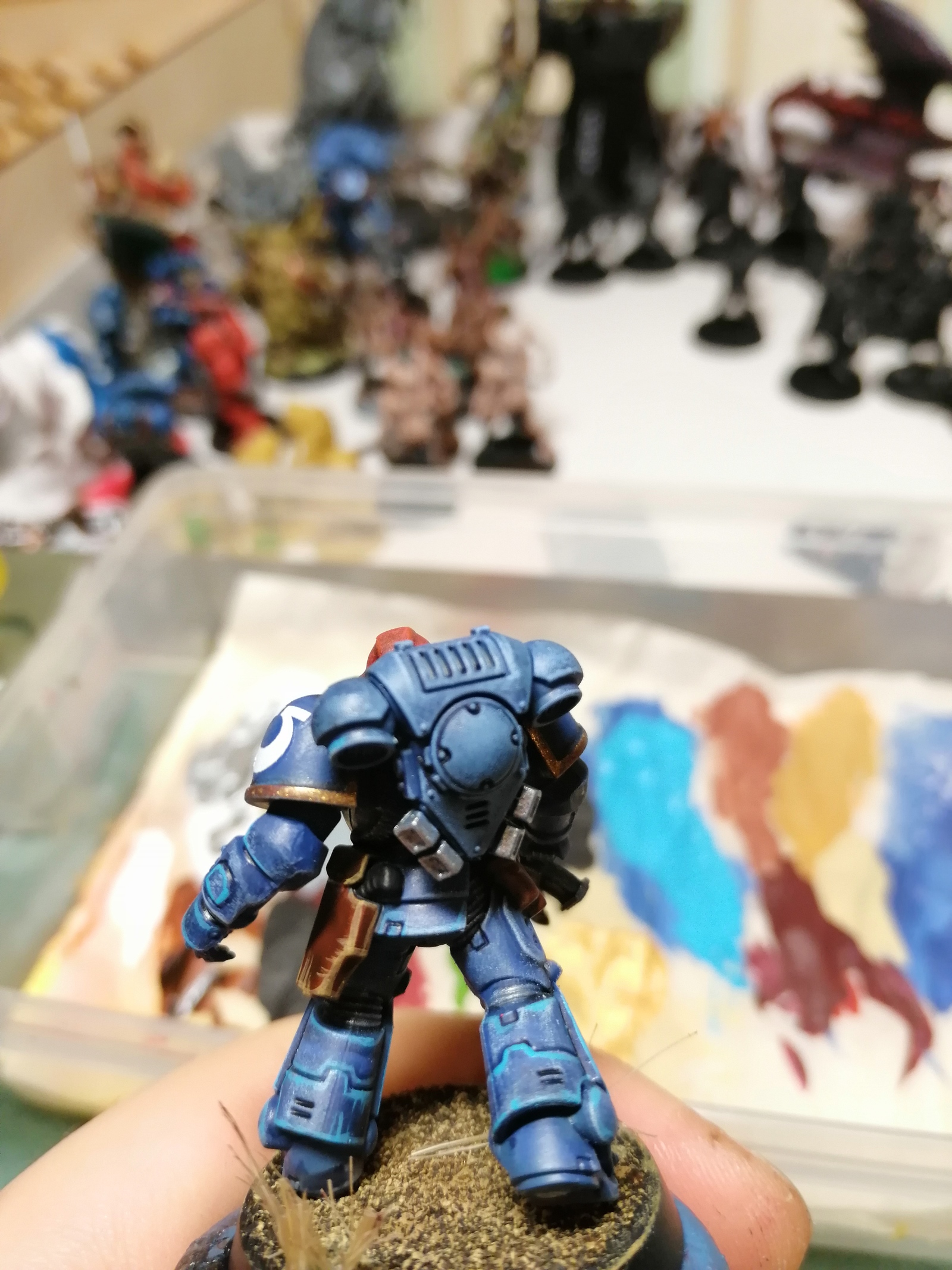 Tabletop check) what are you coloring now? - My, Wh miniatures, Painting miniatures, Primaris space marines, Ultramarines, Work in progress, Longpost