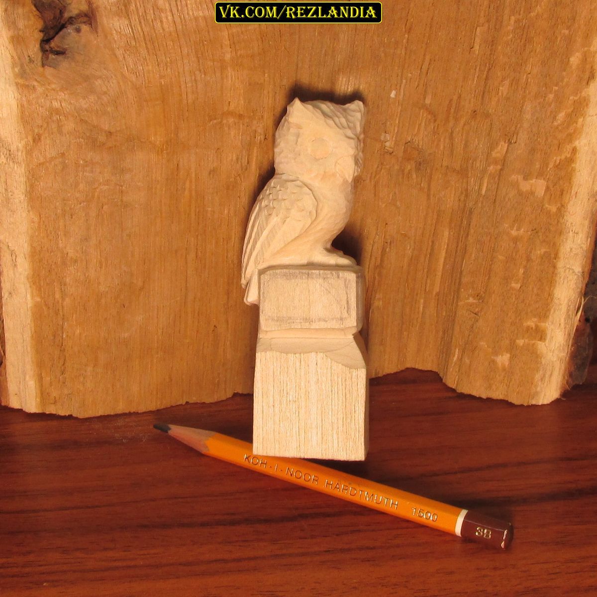 Two incisors - the owl is ready - My, Wood carving, With your own hands, Handmade, Owl, Miniature, Needlework with process, Longpost