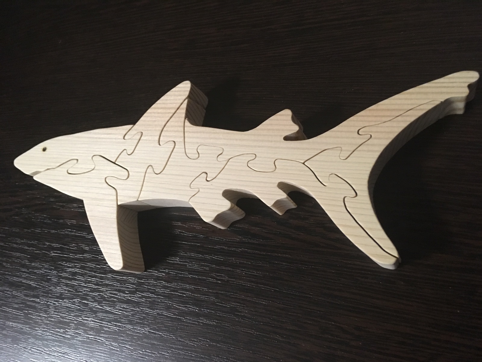 Wooden puzzle - My, Needlework with process, Woodworking, Jigsaw, Sawing, Puzzle, Wooden Toys, Video, Longpost, Shark