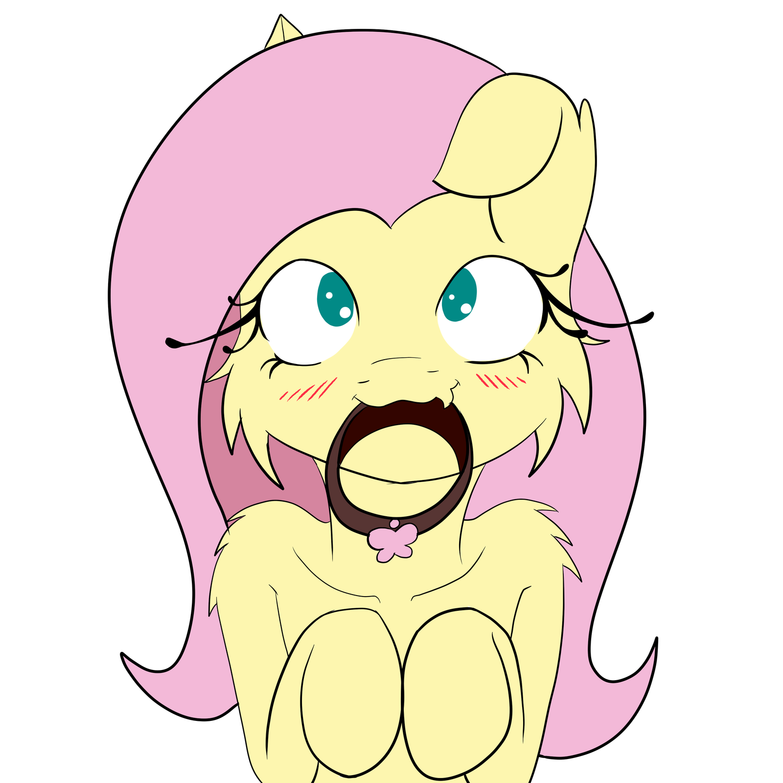 I wanna be pet~ - My little pony, Fluttershy, Collar, Petplay, , 